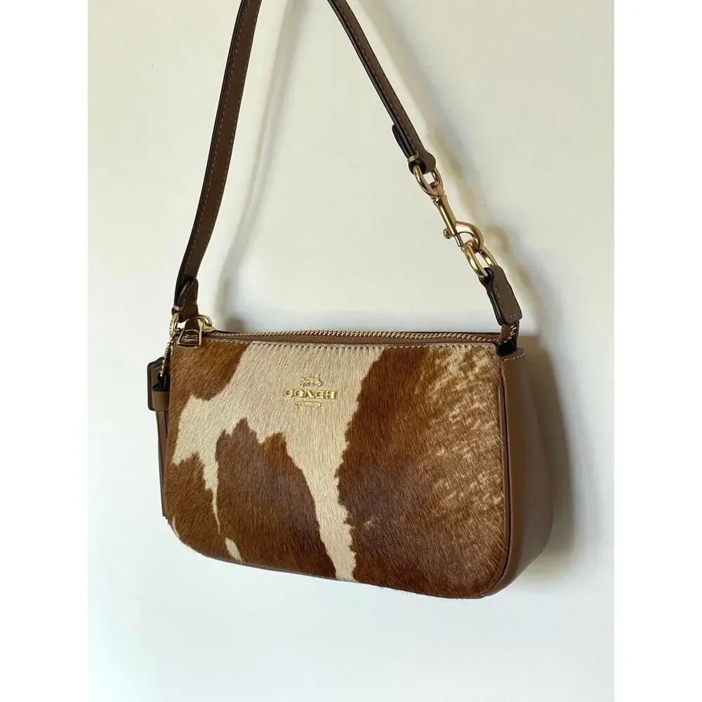 Coach Nolita 19 Wristlet Haircalf Cow Print Leather CDW34